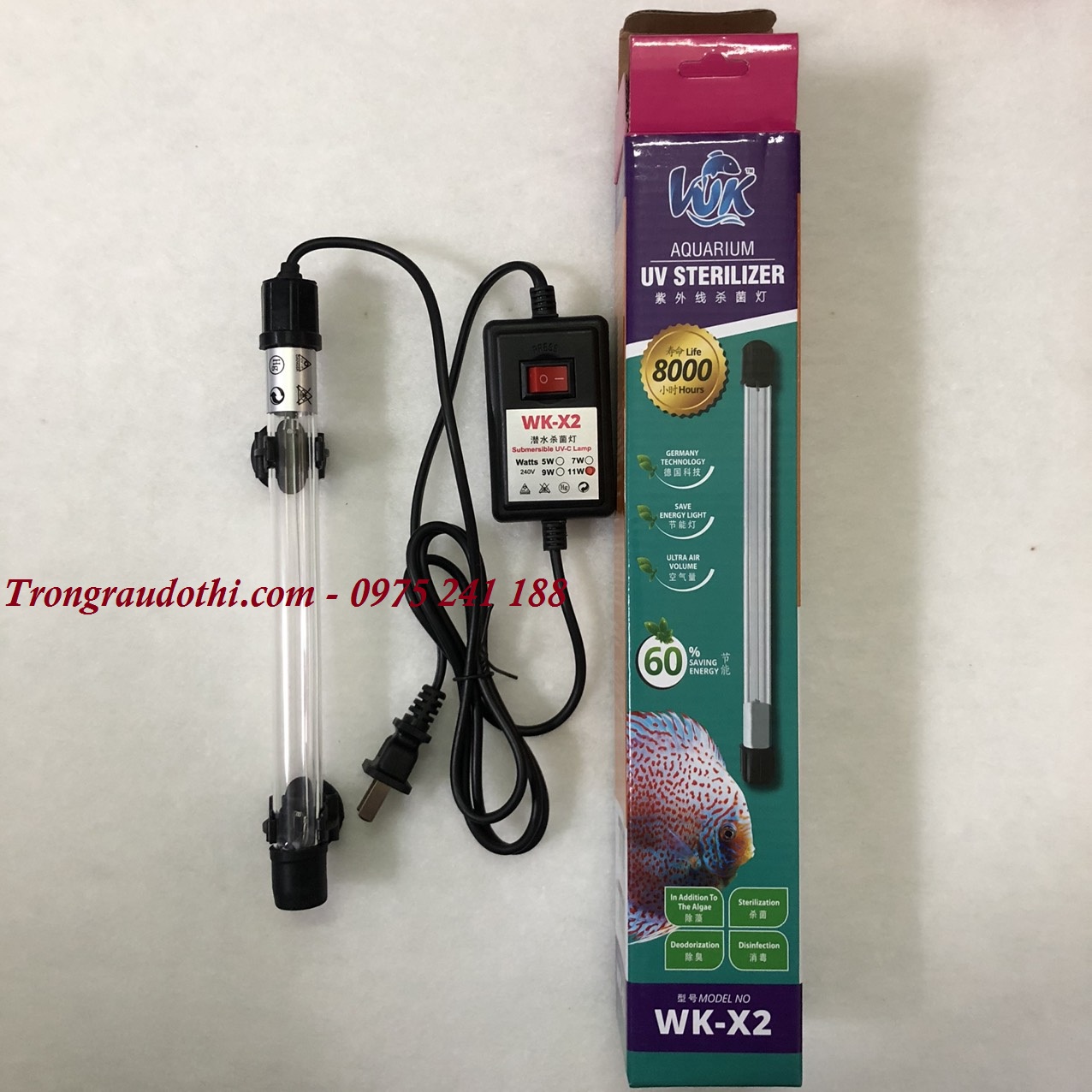 Đèn UV 13W diệt tảo diệt khuẩn làm trong nước